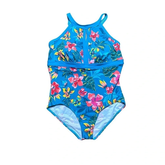 Land's End Women's Plus Size Floral One-Piece Swimsuit. Sz: 16DD - Picture 9 of 11